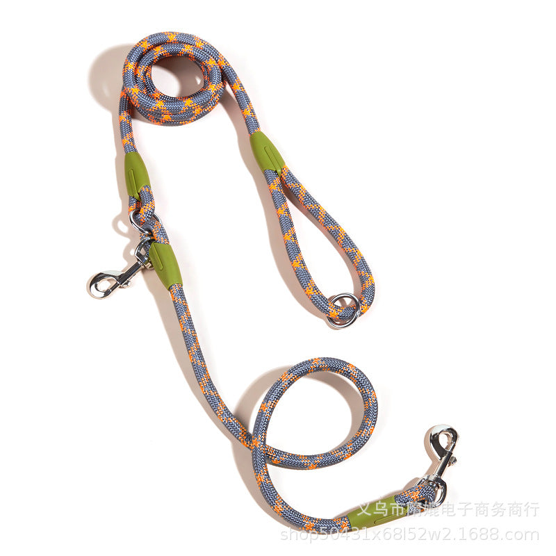 Dog Reflective Leash Pet Nylon Pull-free Hands-free Crossbody Leash