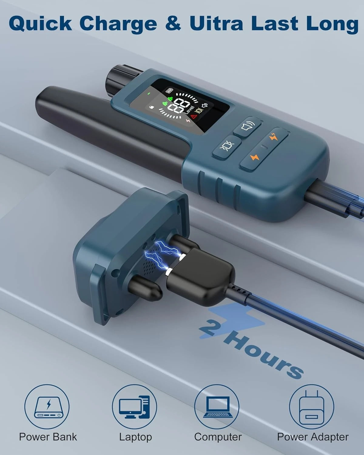 Dog Training Collar with Remote Dog Shock Collar 2 Dogs with 4 Training Modes