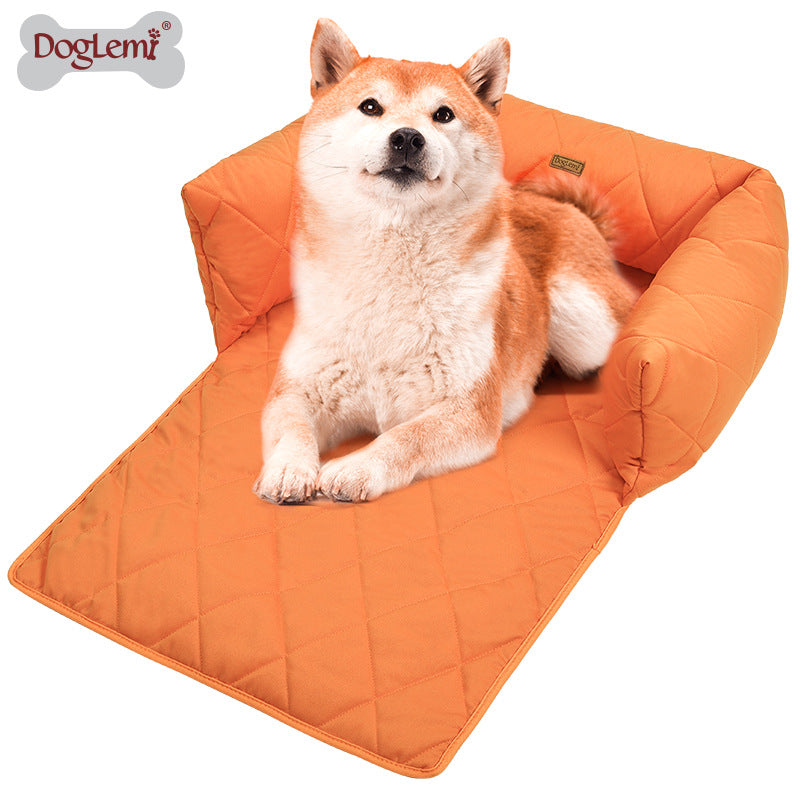 Dog Sofa Bed Mat With Zipper, Removable And Washable Liner