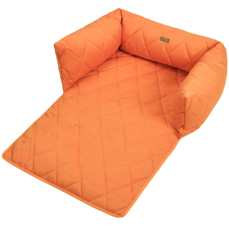 Dog Sofa Bed Mat With Zipper, Removable And Washable Liner