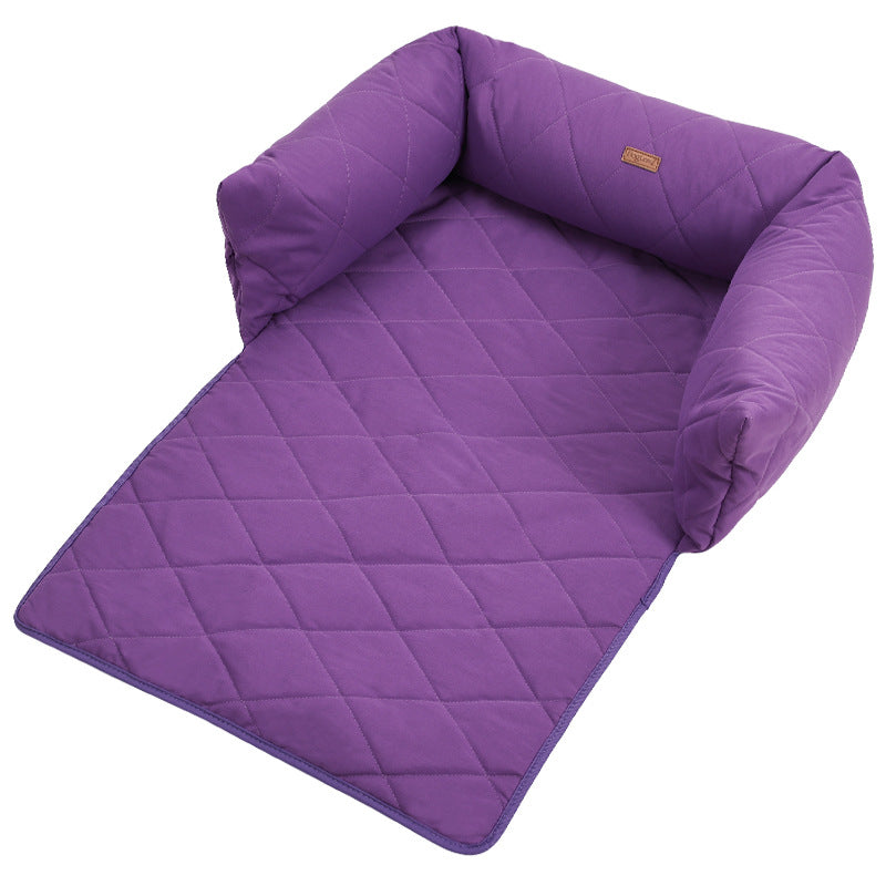 Dog Sofa Bed Mat With Zipper, Removable And Washable Liner