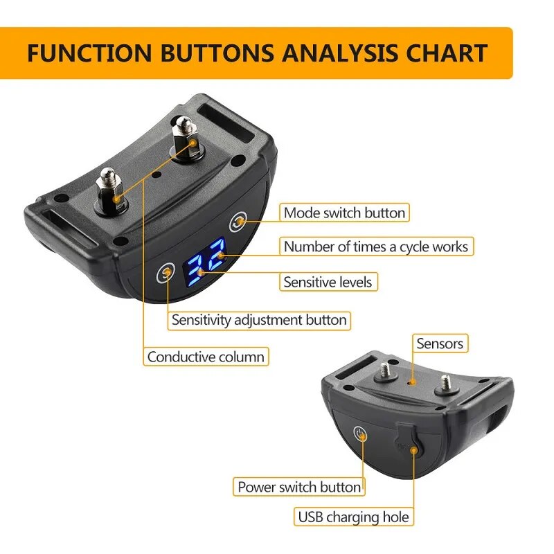 Electric Dog Training Collar With 9 Different Sounds
