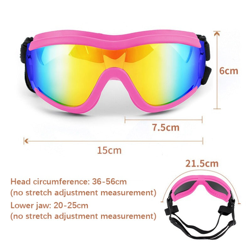 Dog Sunglasses Goggles Adjustable Straps Windproof Dustproof Dog Sunglasses