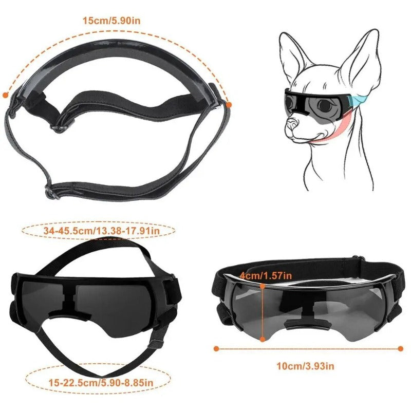 Dog Sunglasses Uv Protection Windproof Goggles Pet Eye Wear