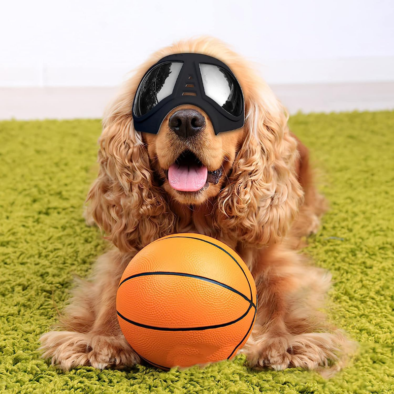 Dog Sunglasses Dog UV Windproof Snowproof Mask With Soft Frame Adjustable Straps For Small Breed Dog Goggles