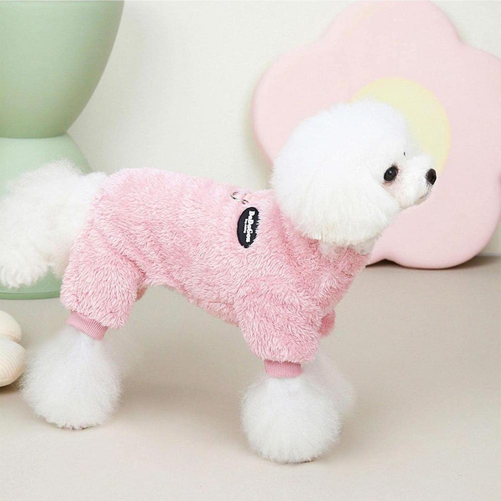 Dog Sweater with D-Ring Dog Pajamas Doggy Pjs Fleece Jumpsuit Apparel