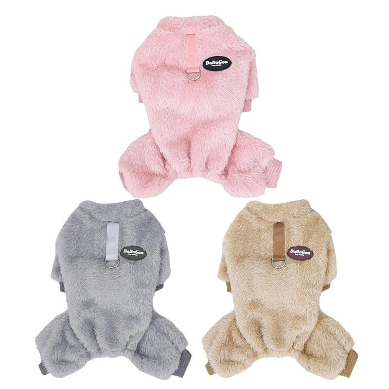 Dog Sweater with D-Ring Dog Pajamas Doggy Pjs Fleece Jumpsuit Apparel
