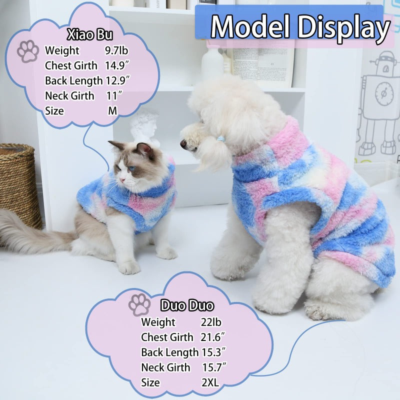 Dog Tie Dye Sweater Skin Friendly Soft Breathable Stretch Fleece