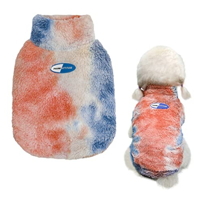 Dog Tie Dye Sweater Skin Friendly Soft Breathable Stretch Fleece