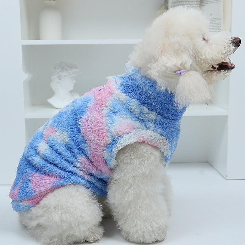 Dog Tie Dye Sweater Skin Friendly Soft Breathable Stretch Fleece