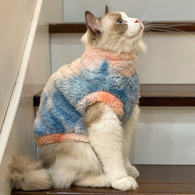 Dog Tie Dye Sweater Skin Friendly Soft Breathable Stretch Fleece