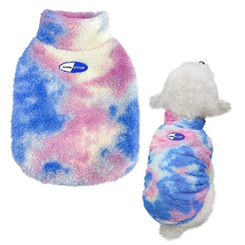 Dog Tie Dye Sweater Skin Friendly Soft Breathable Stretch Fleece