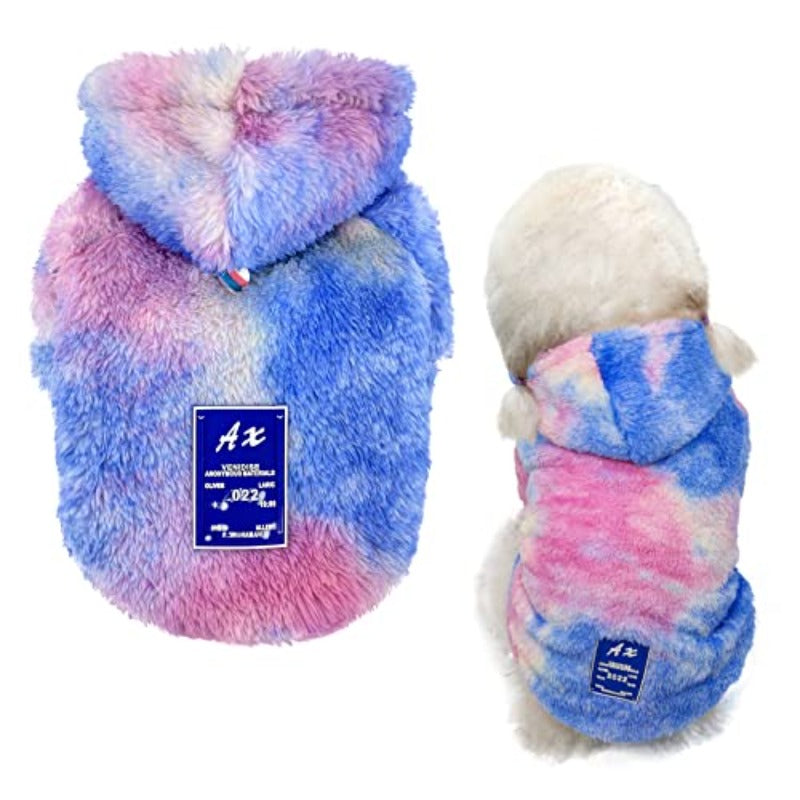 Dog Tie Dye Sweater Skin Friendly Soft Breathable Stretch Fleece