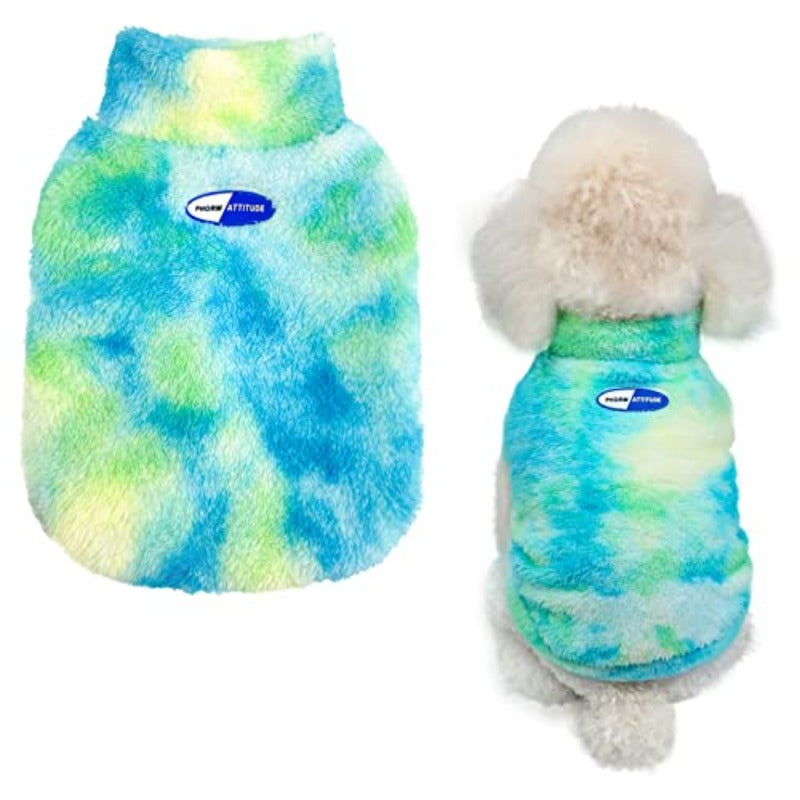 Dog Tie Dye Sweater Skin Friendly Soft Breathable Stretch Fleece