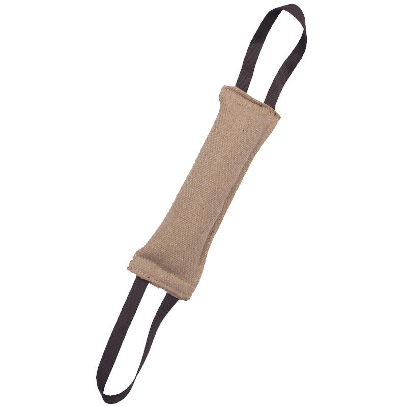 Dog Tug Toy Bite Pillow Strong Pull Dog Toy Training with 2 Rope Handles Toys