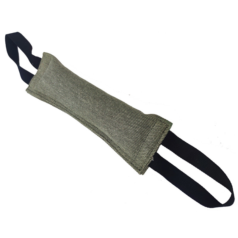 Dog Tug Toy Bite Pillow Strong Pull Dog Toy Training with 2 Rope Handles Toys