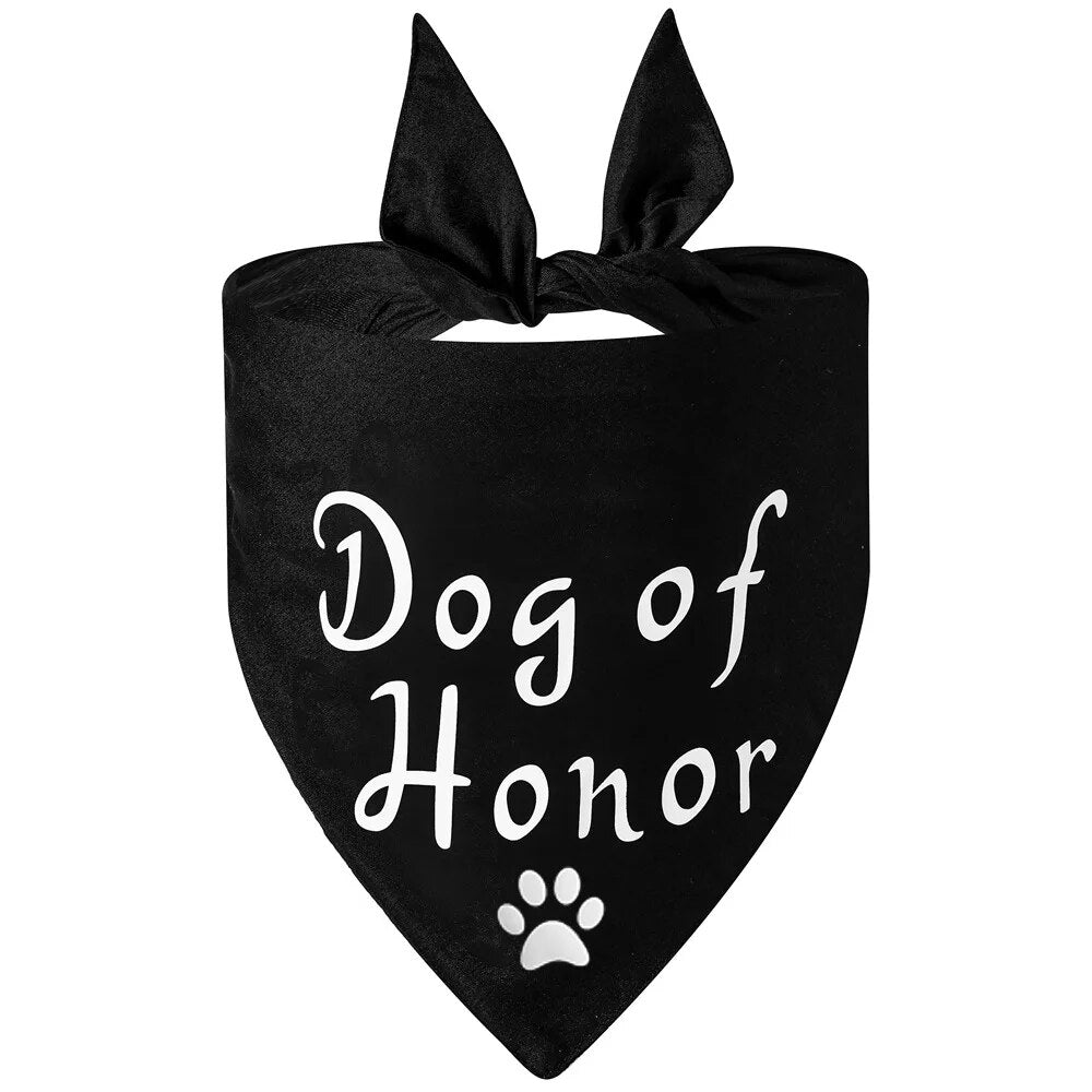 Dog Wedding Bandana My Humans are Getting Married She Said Yes Pet Triangle Bib