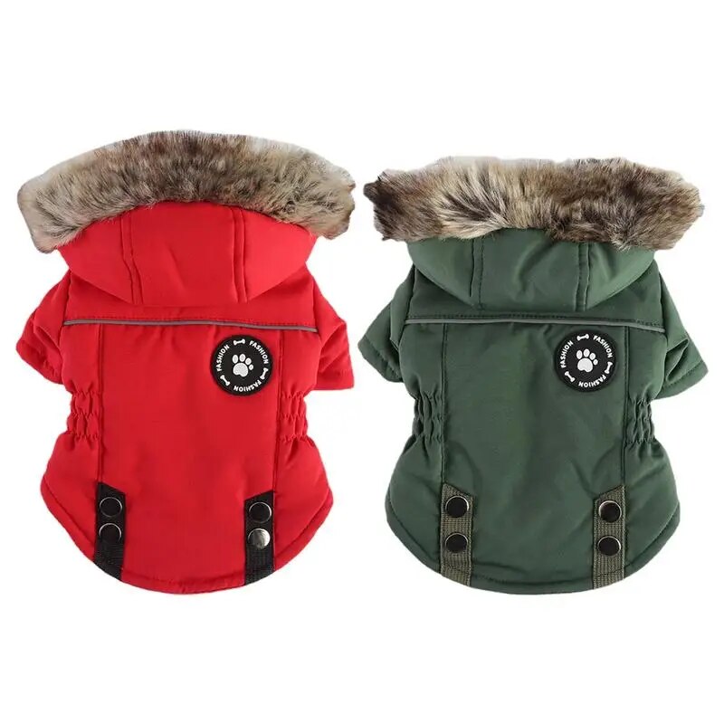 Dog Winter Coat Windproof Warm Thick Dog Jacket With Hood