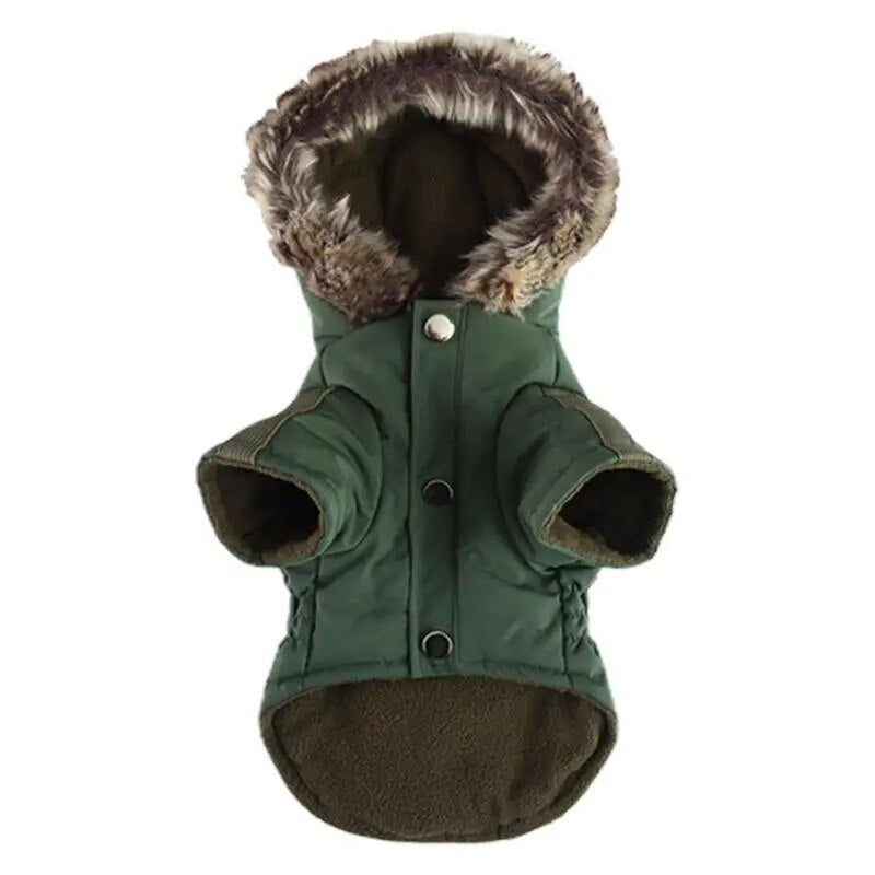 Dog Winter Coat Windproof Warm Thick Dog Jacket With Hood