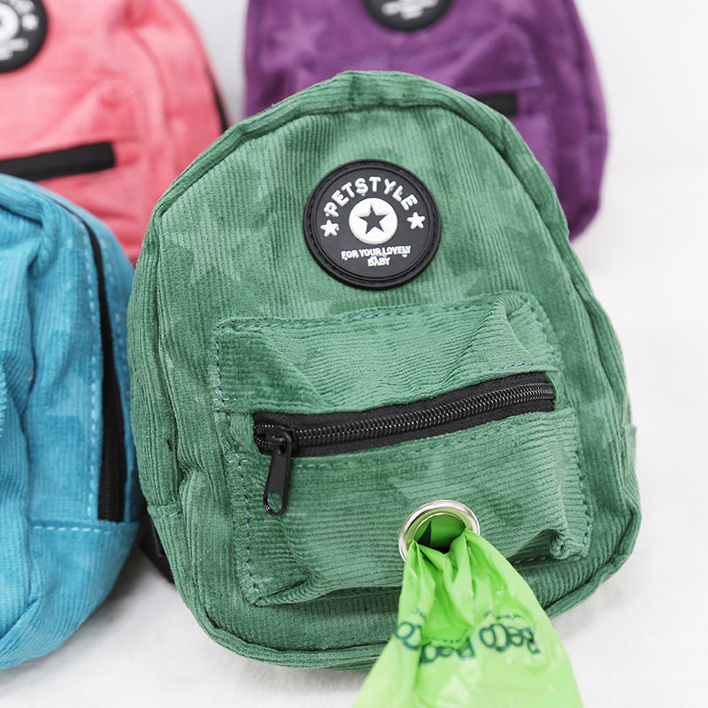 Dog Backpack Harness with Leash Adjustable Travel Hiking Walking Harness Backpack