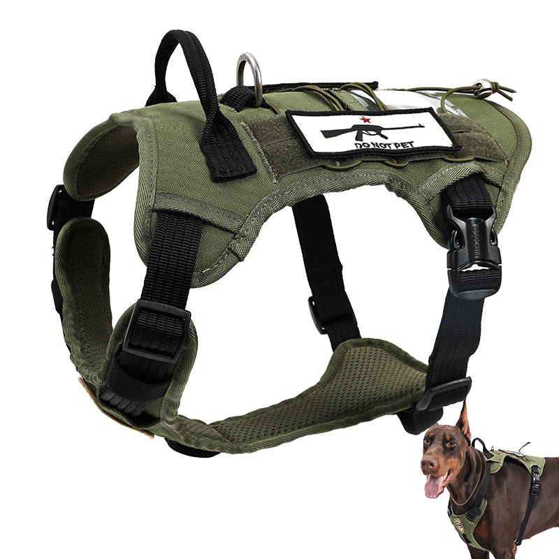 Dog Harness Adjustable Pet Harness Anti-Escape Outdoor Dog Walking Pet Dog Tactical Harness