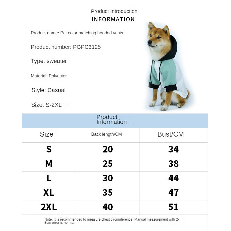 Dog Hoodie Windproof Warm Pet Dog Clothes Sweatshir