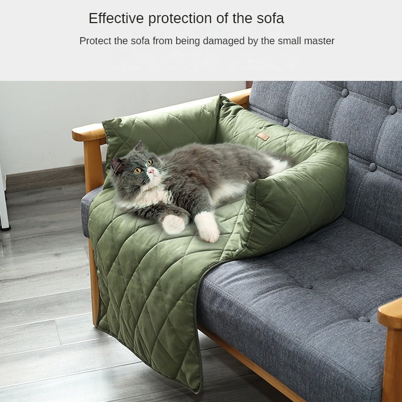 Dog Sofa Bed Mat With Zipper, Removable And Washable Liner