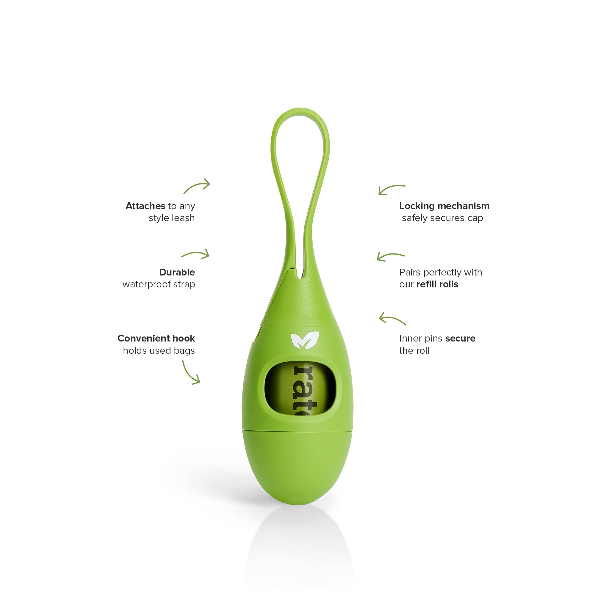 Dog Poop Bag Set With 1Poop Bag Dispenser and 15Waste Bags