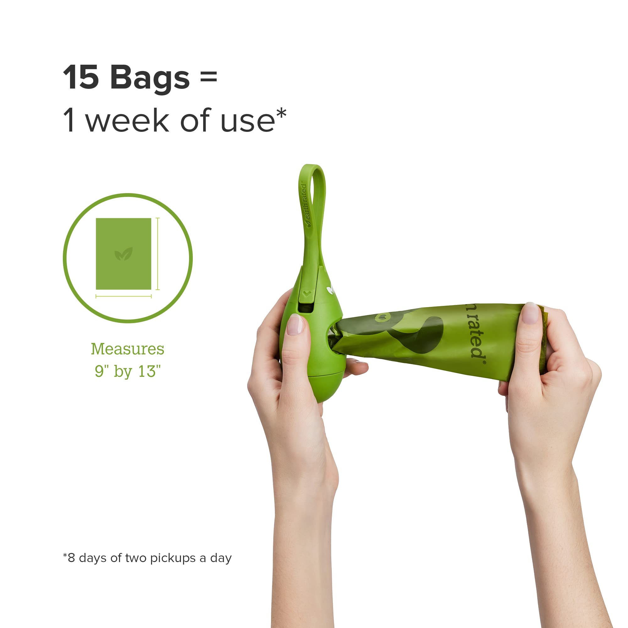 Dog Poop Bag Set With 1Poop Bag Dispenser and 15Waste Bags