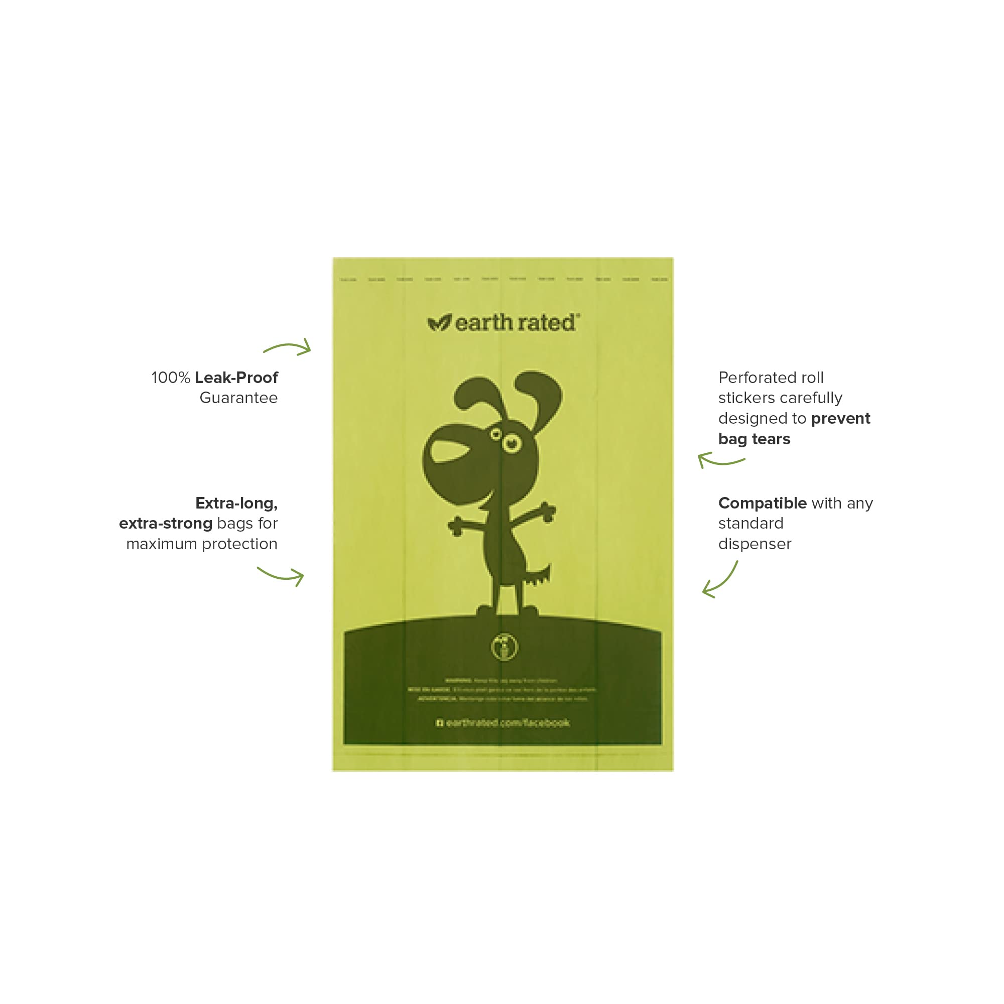 Dog Poop Bag Set With 1Poop Bag Dispenser and 15Waste Bags