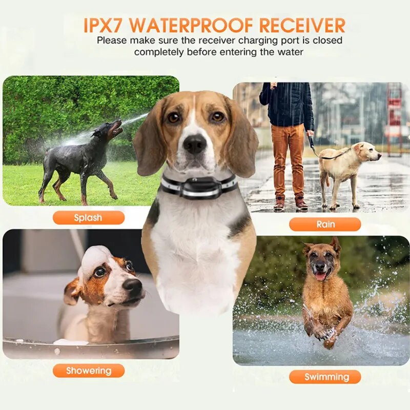 Electric Dog Training Collar With Remote Control With 9 Different Sounds Rechargeable Waterproof Anti Barking Collar