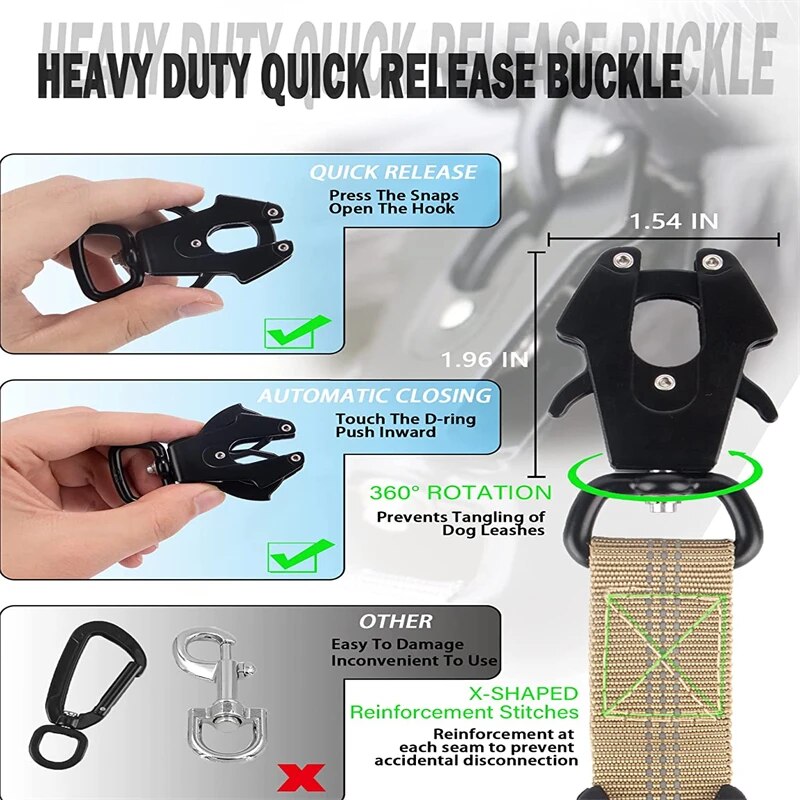 4 in 1 Explosion-proof Dog Leash With Car Safety Clip