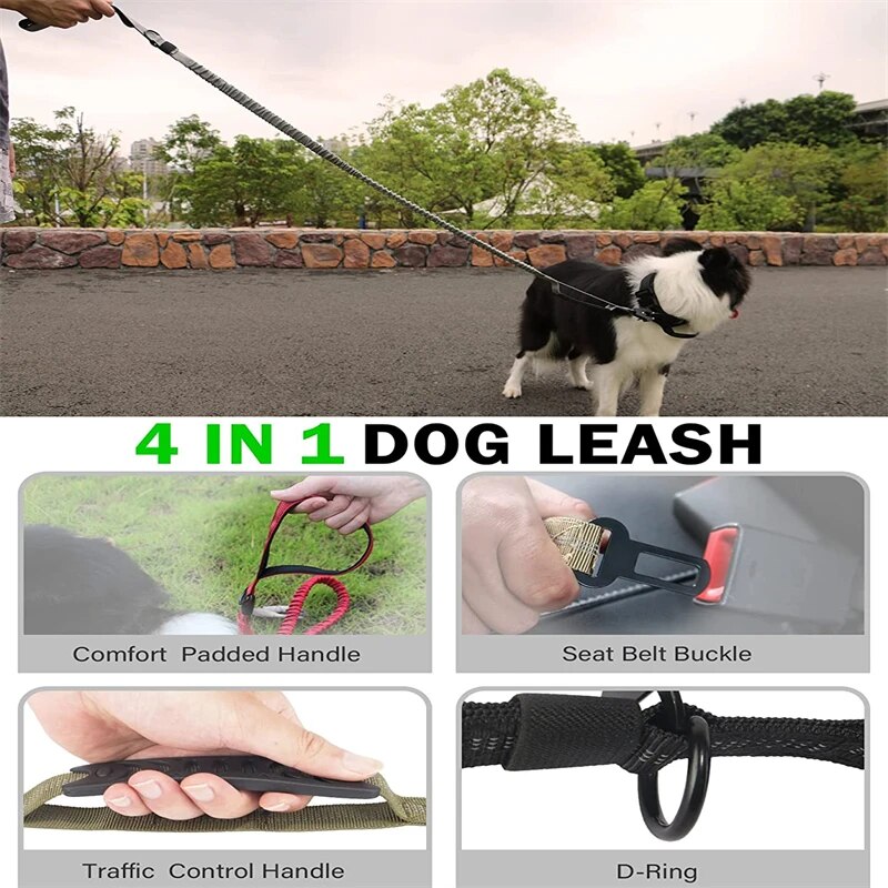 4 in 1 Explosion-proof Dog Leash With Car Safety Clip