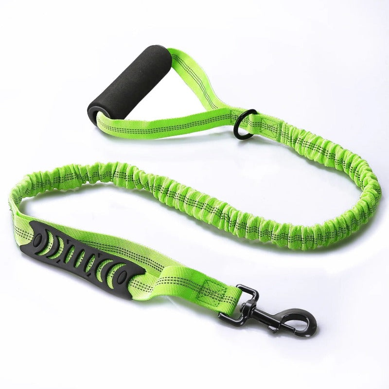 Explosion Proof Punch Large Dog Leash Reflective Elastic Dog Leash With Carabiner