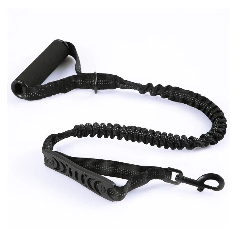 Explosion Proof Punch Large Dog Leash Reflective Elastic Dog Leash With Carabiner