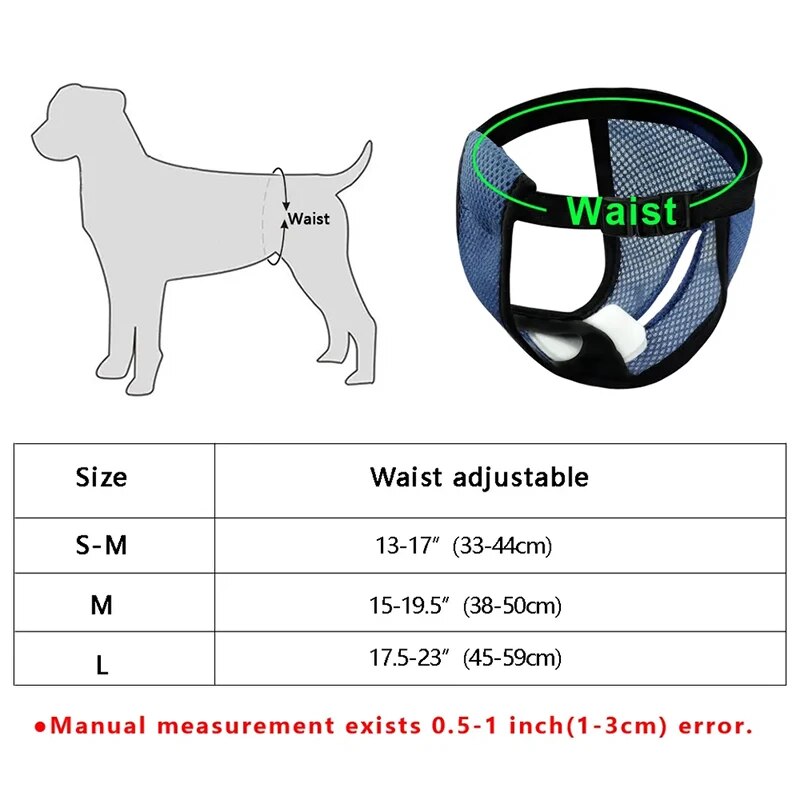 Female Dog Diapers Panties with 3 Cotton Pads Reusable Diapers Pet Sanitary Underwear