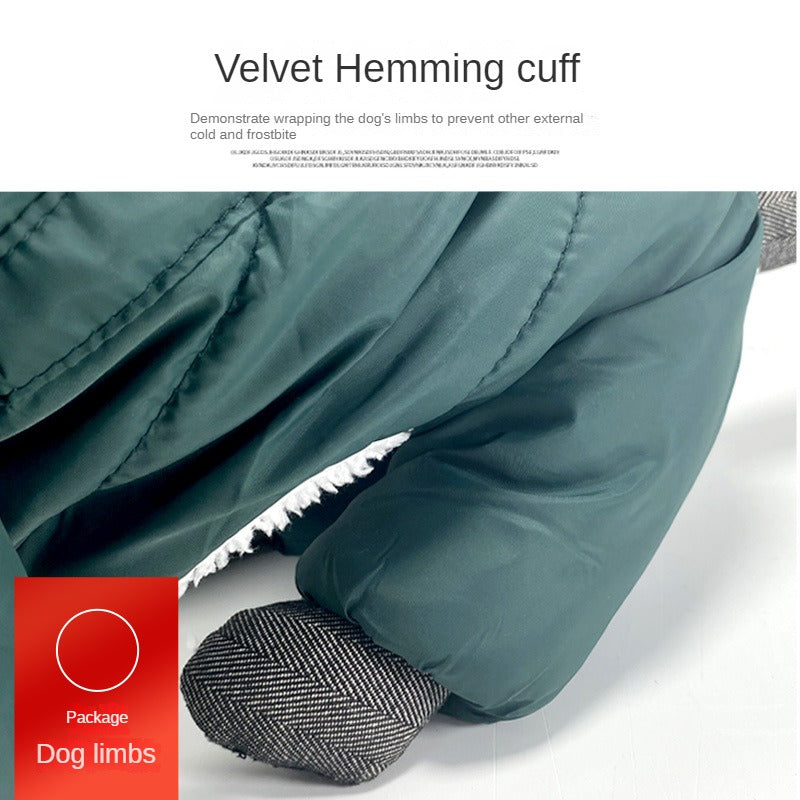Fall and Winter Reflective Warm Four Legged Dog Clothes