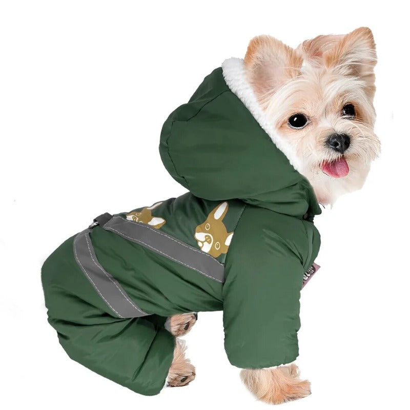 Fall and Winter Reflective Warm Four Legged Dog Clothes