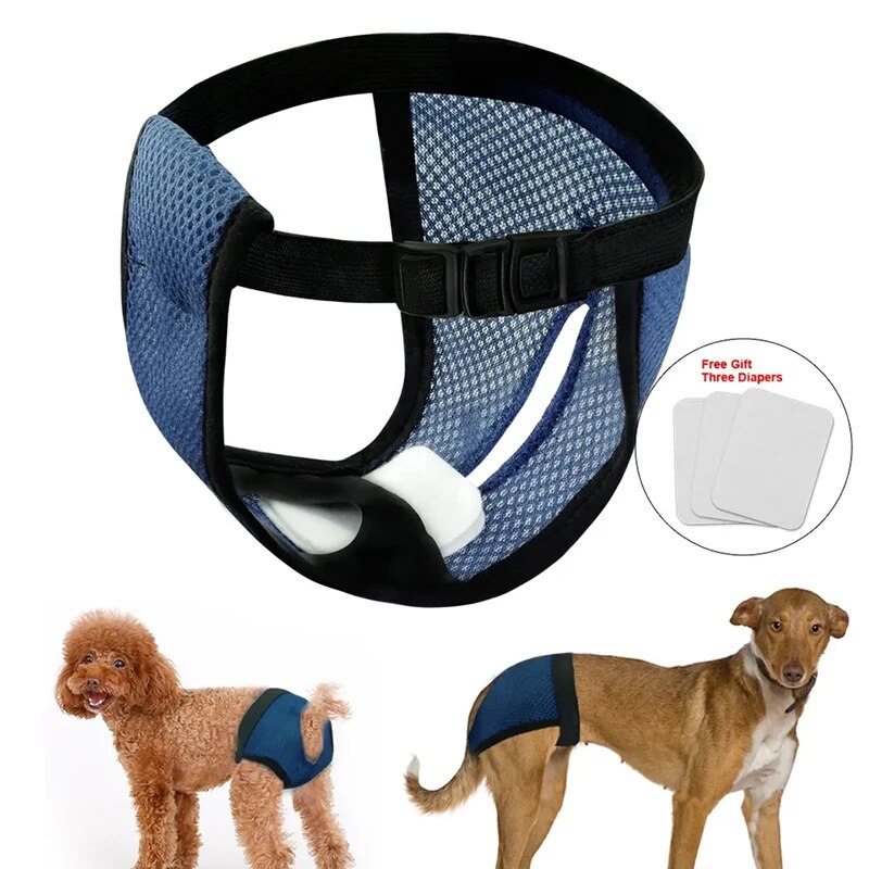Female Dog Diapers Panties with 3 Cotton Pads Reusable Diapers Pet Sanitary Underwear