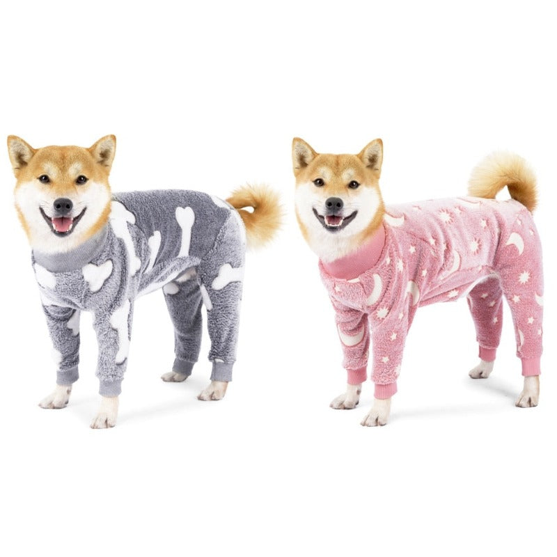 Flannel Dog Pajamas Jumpsuit Dogs Pajamas Jumpsuits Coat