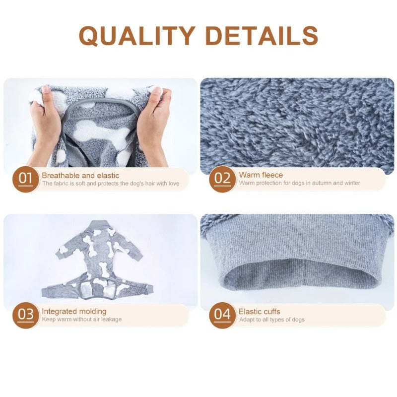 Flannel Dog Pajamas Jumpsuit Dogs Pajamas Jumpsuits Coat