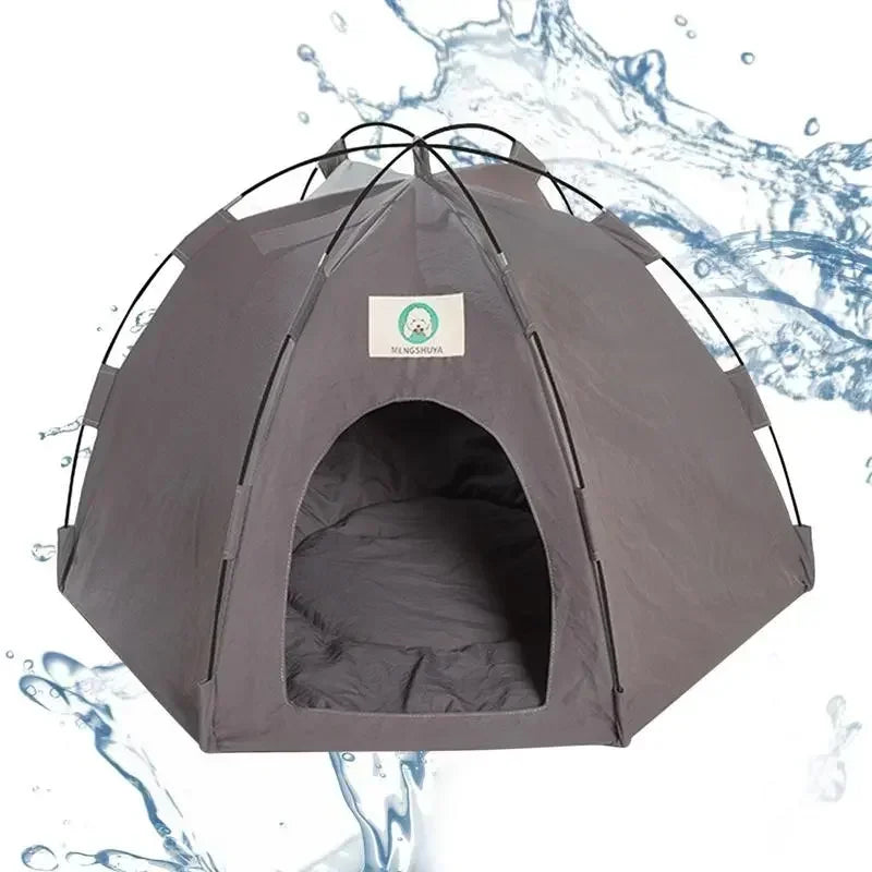 Cat Houses Portable Pet Outdoor Bed with Cushion Waterproof Cat Camping Tent