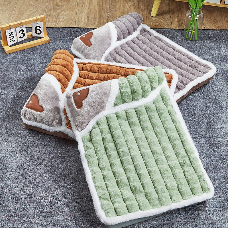 1pc Thick Deep Sleep Pet Dog Bed Removable Washable Dog Mat