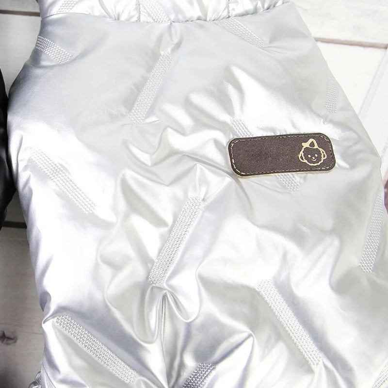 Fullbody Dog Coat with Winter Warm Fleece Lining Waterproof Windproof Dog Jacket Hooded Snowsuit