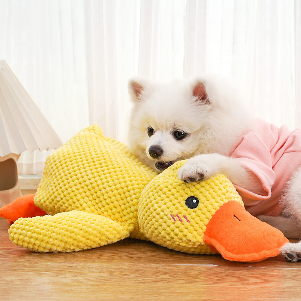 Funny Squeaky Dog Chew Toy Stuffed Duck Animal Plush Dog Toy