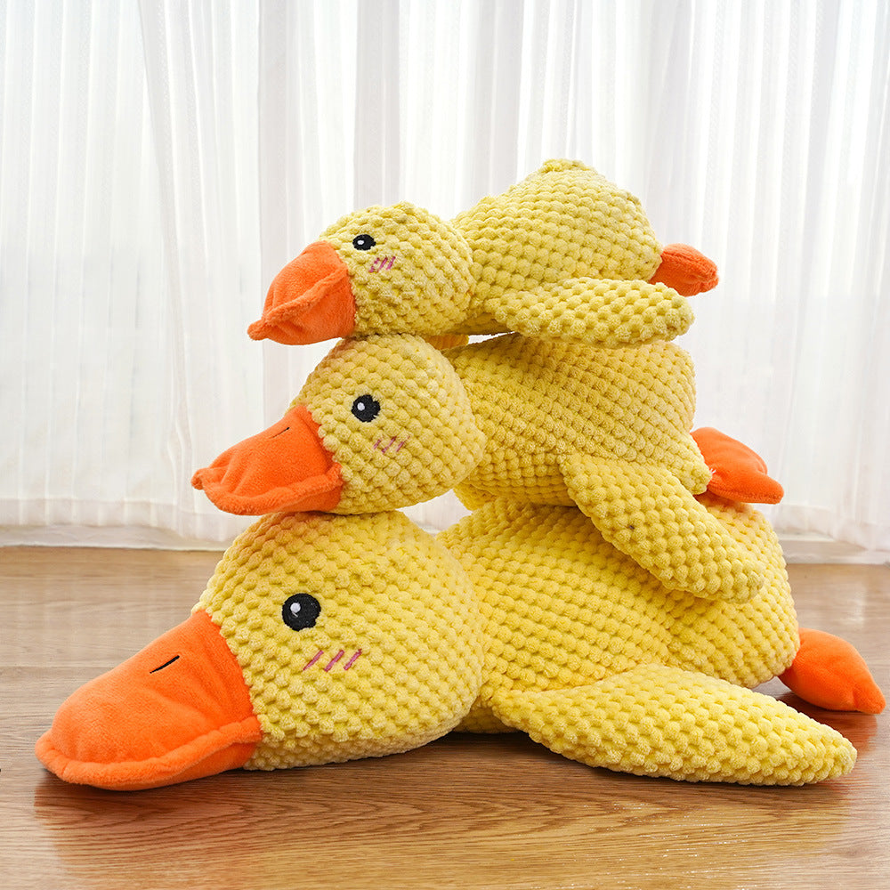 Funny Squeaky Dog Chew Toy Stuffed Duck Animal Plush Dog Toy