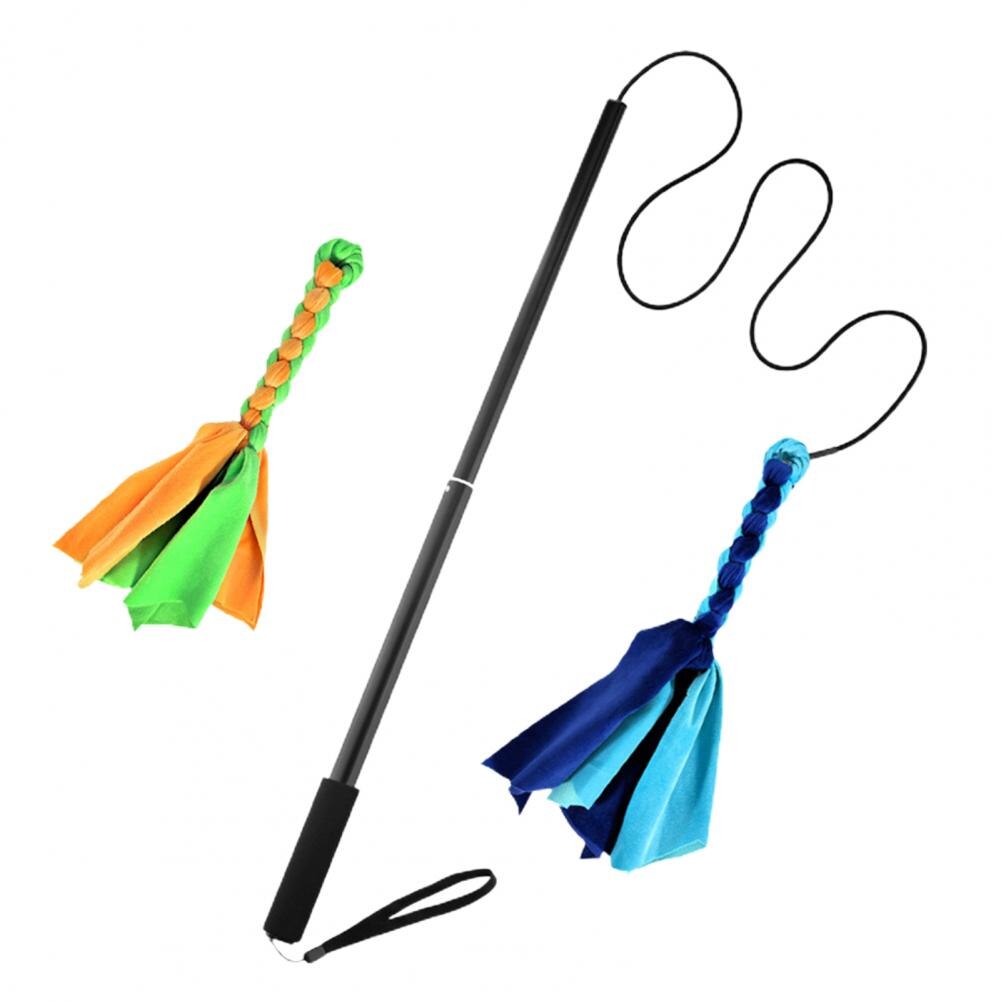 Dogs Flirt Lure Pole Stick Dog Extendable Teaser