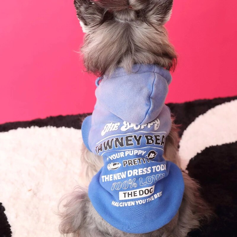 Gradient Color Casual Sleeveless Pet Dog Sweatshirt Winter Dog Warm Hoodie Dog Sweater