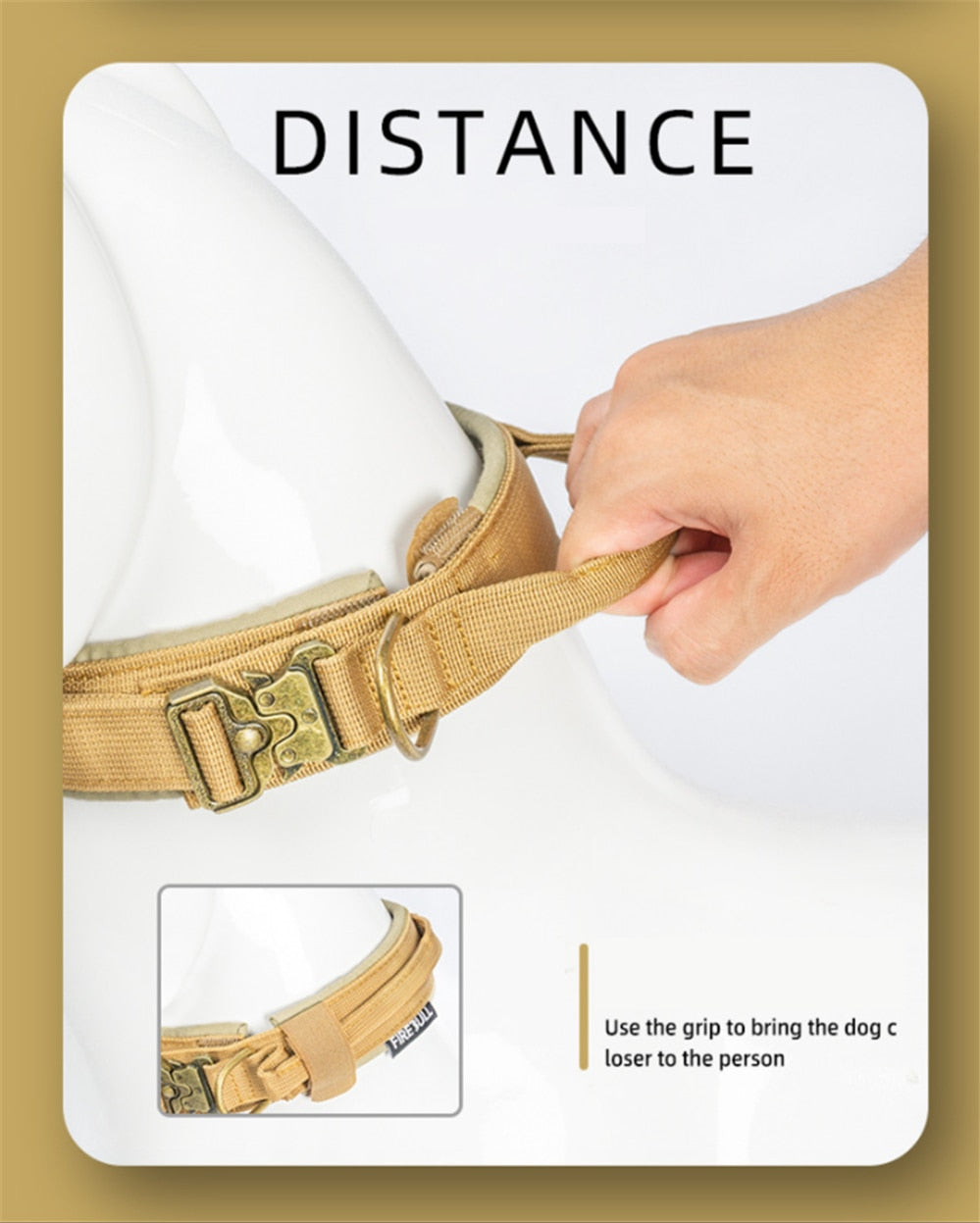 Adjustable Durable Tactical Dog Collar Leash Set