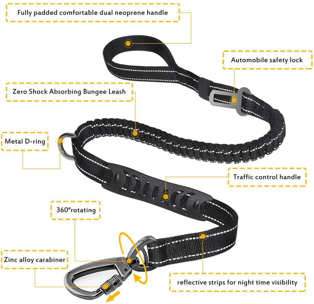 Dog Leash Rope Nylon Reflective Explosion-Proof Durable Leash For Large Dog